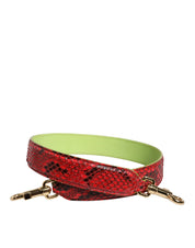 Red Exotic Leather Handbag Accessory Shoulder Strap
