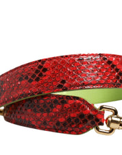 Red Exotic Leather Handbag Accessory Shoulder Strap
