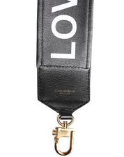 Black Leopard Print Reversible Bag Shoulder Strap