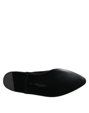 Black Velvet Embellished Loafer Slip On Shoes
