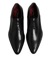 Black Leather Lace Up Dress Men Derby Shoes