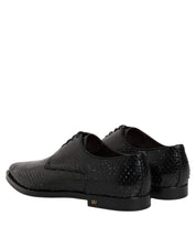 Black Leather Lace Up Dress Men Derby Shoes