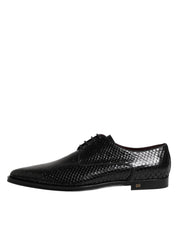 Black Leather Lace Up Dress Men Derby Shoes