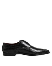 Black Leather Lace Up Dress Men Derby Shoes
