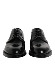 Dolce & Gabbana Black Calf Leather Lace Up Dress Derby Shoes Dolce & Gabbana