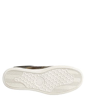 Brown Exotic Leather Low Top Sneakers Shoes