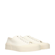 Beige Fabric Low Top Sneakers