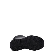 Black Cotton Rain Boots