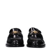 Black Leather Slip-On Loafers