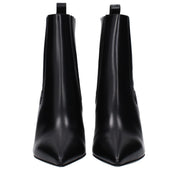 Black Leather Ankle Boots