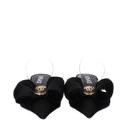Black Satin Flat Sandals