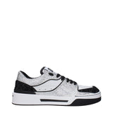White Leather Low Top Sneakers