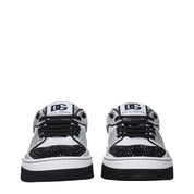 White Leather Low Top Sneakers