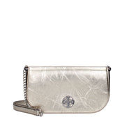 Gold Leather Crossbody Bag