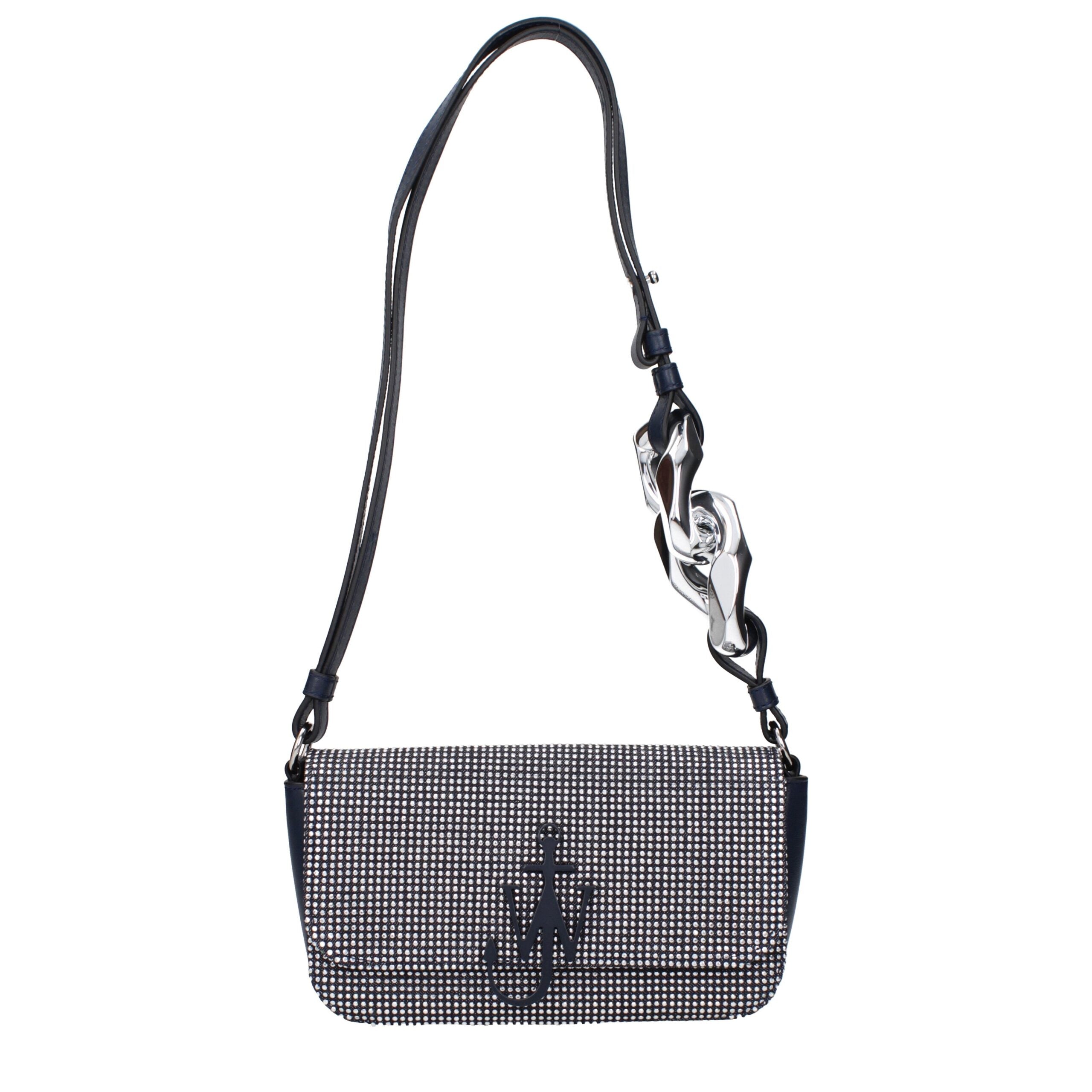 Blue Fabric Shoulder Bag