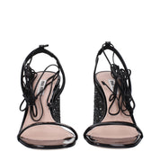 Black Leather Platform Sandals