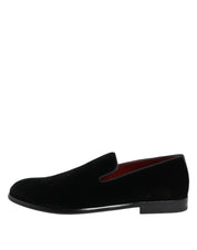 Black Velvet Loafers Formal Men Dress Shoes