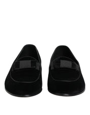 Black Velvet Loafers Formal Men Dress Shoes