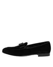 Black Velvet Loafers Formal Men Dress Shoes