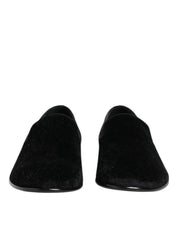 Dolce & Gabbana Black Jacquard Loafers Formal Men Dress Shoes Dolce & Gabbana