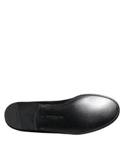 Dolce & Gabbana Black Jacquard Loafers Formal Men Dress Shoes Dolce & Gabbana