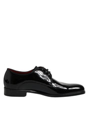 Black Leather Lace Up Men Derby Formal Shoes
