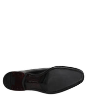 Black Leather Lace Up Men Derby Formal Shoes