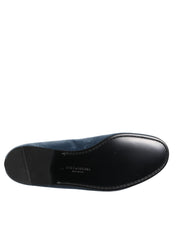 Dolce & Gabbana Blue Velvet DG Logo Loafers Formal Shoes Dolce & Gabbana