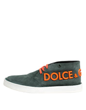 Green Derby Logo Casual Men Sneakers Shoes