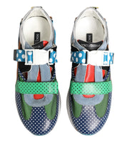 Multicolor Leather Low Top Sneakers Shoes