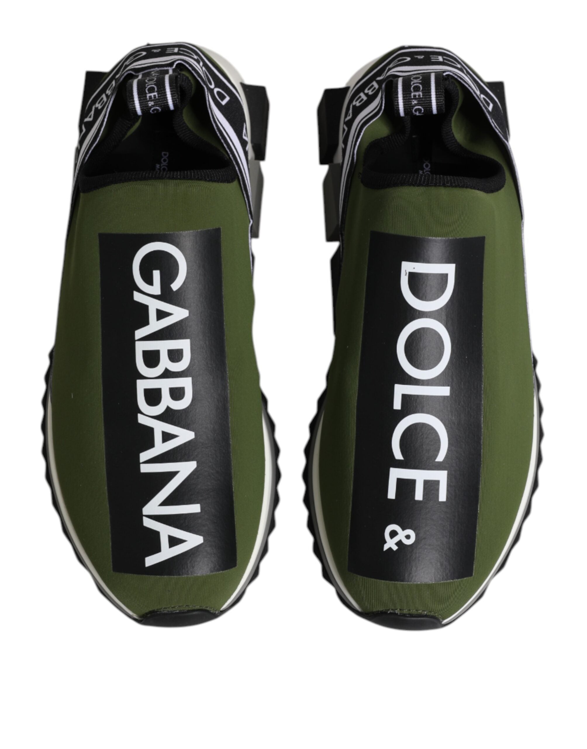 Dolce & Gabbana Green Logo Low Top Sorrento Men Sneakers Shoes Dolce & Gabbana