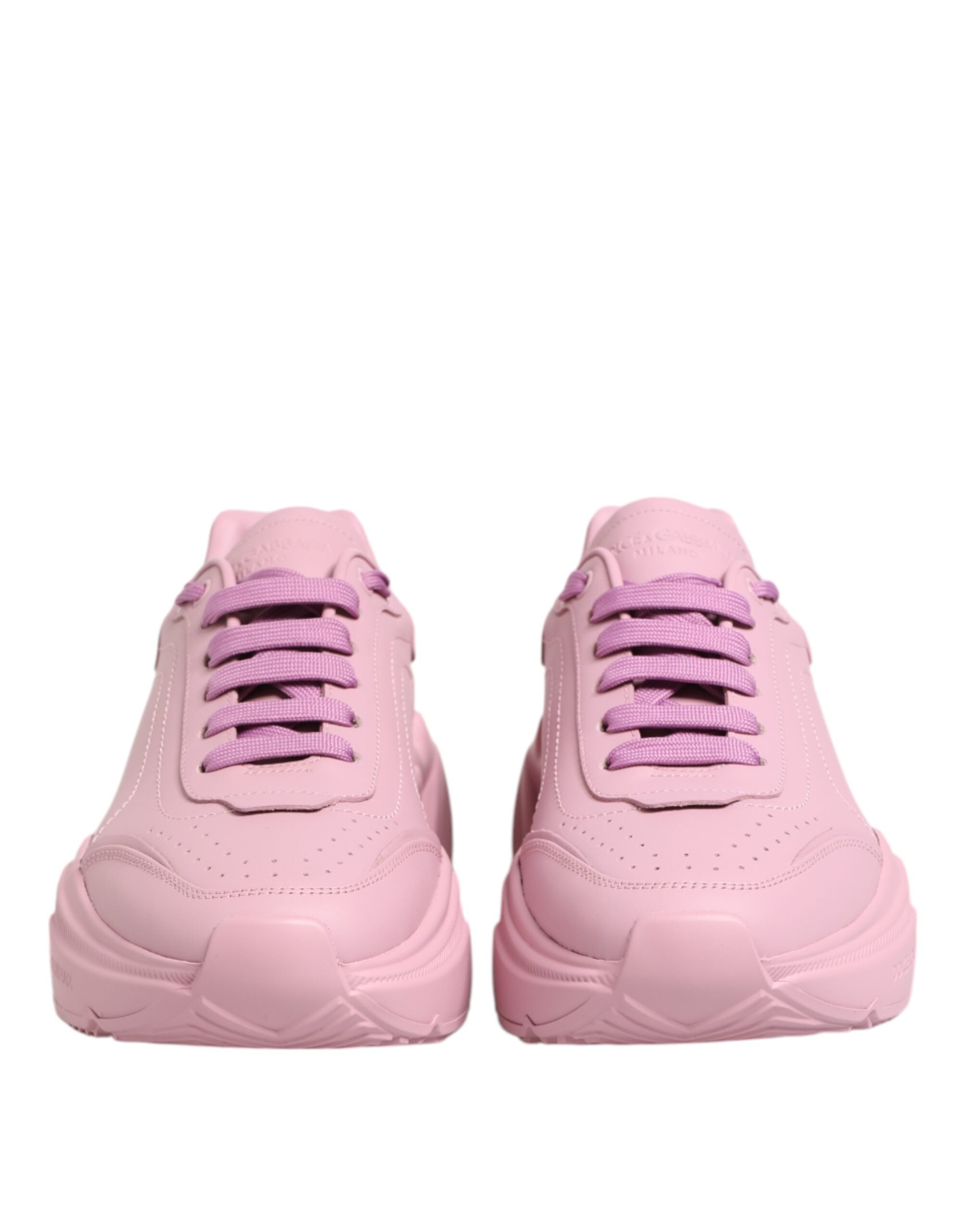 Dolce & Gabbana Pink Leather Daymaster Low Top Sneakers Shoes Dolce & Gabbana