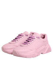 Dolce & Gabbana Pink Leather Daymaster Low Top Sneakers Shoes Dolce & Gabbana