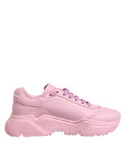Dolce & Gabbana Pink Leather Daymaster Low Top Sneakers Shoes Dolce & Gabbana
