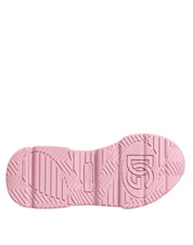 Dolce & Gabbana Pink Leather Daymaster Low Top Sneakers Shoes Dolce & Gabbana