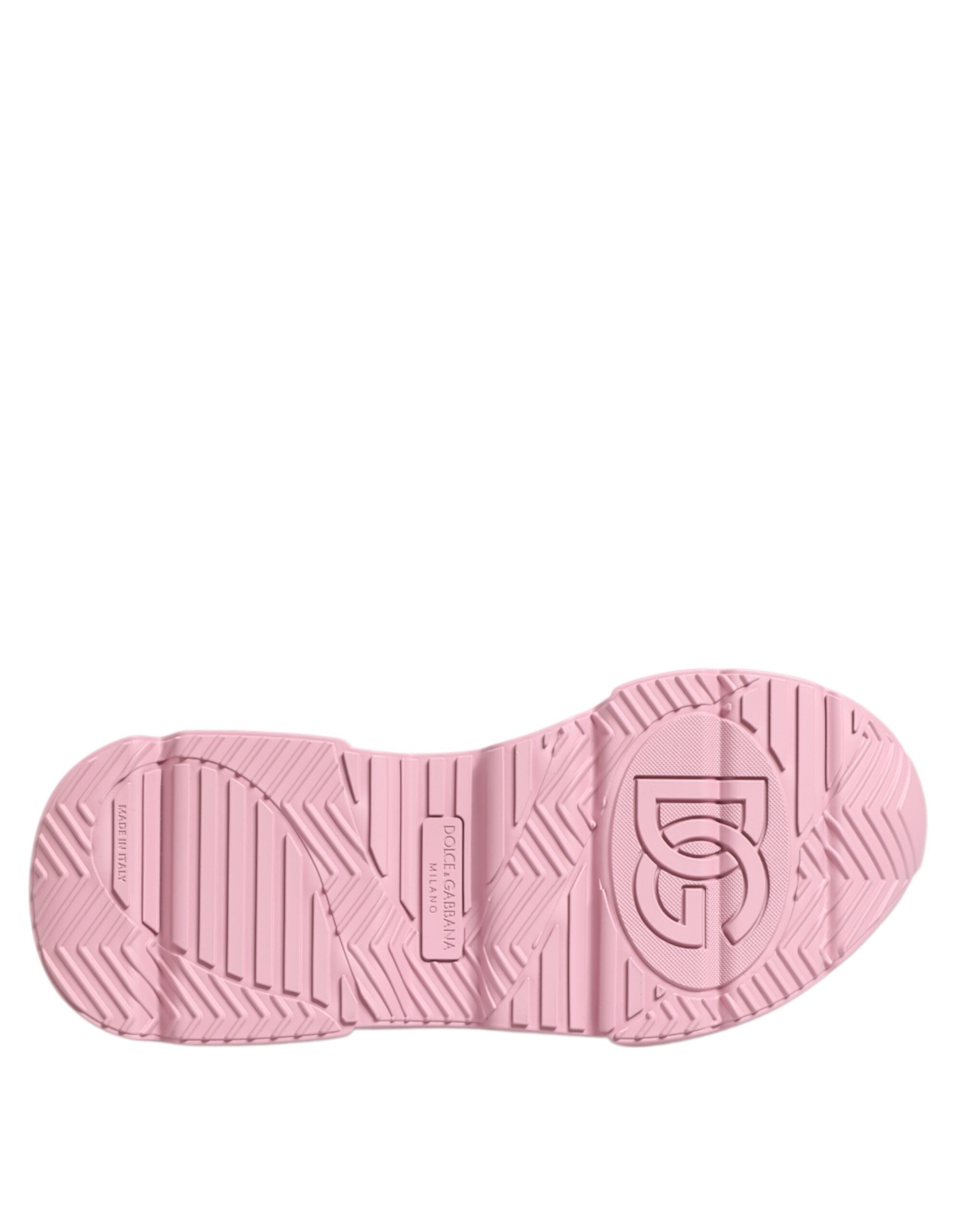 Dolce & Gabbana Pink Leather Daymaster Low Top Sneakers Shoes Dolce & Gabbana