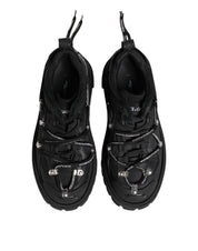 Dolce & Gabbana Black Low Top Lace Up Trekking Sneakers Shoes Dolce & Gabbana
