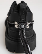 Dolce & Gabbana Black Low Top Lace Up Trekking Sneakers Shoes Dolce & Gabbana
