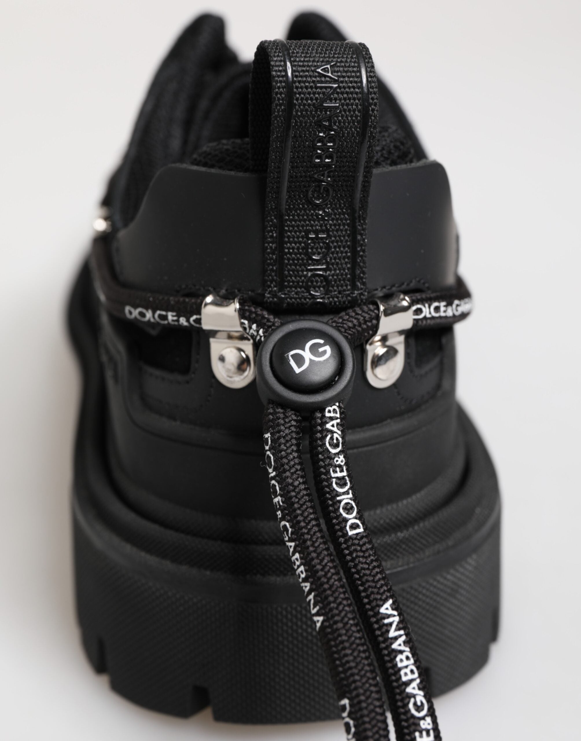 Dolce & Gabbana Black Low Top Lace Up Trekking Sneakers Shoes Dolce & Gabbana