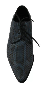 Blue Python Leather Snakeskin Shoes