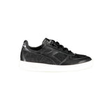 Black Leather Women Sneaker