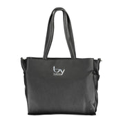 Black Polyurethane Women's Handbag