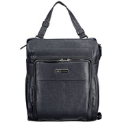Blue Polyurethane Women Backpack