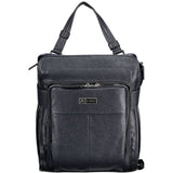 Blue Polyurethane Women Backpack