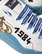 Blue White Printed Portofino Melt Sneakers