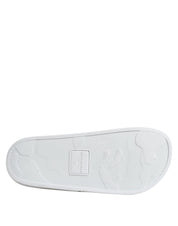 White Leather Slides Sandals Beachwear Shoes