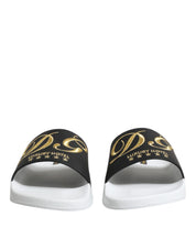 White Black Leather Sandals Beachwear Shoes