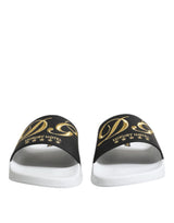 White Black Leather Sandals Beachwear Shoes
