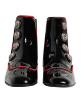 Black Jackie Buttoned Chelsea Boots Shoes