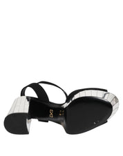 Black Crystal Ankle Strap Keira Sandal Shoes